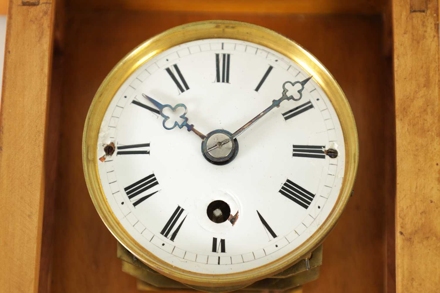 A LATE 19TH CENTURY MINIATURE VIENNA STYLE WALL CLOCK - Image 5 of 8