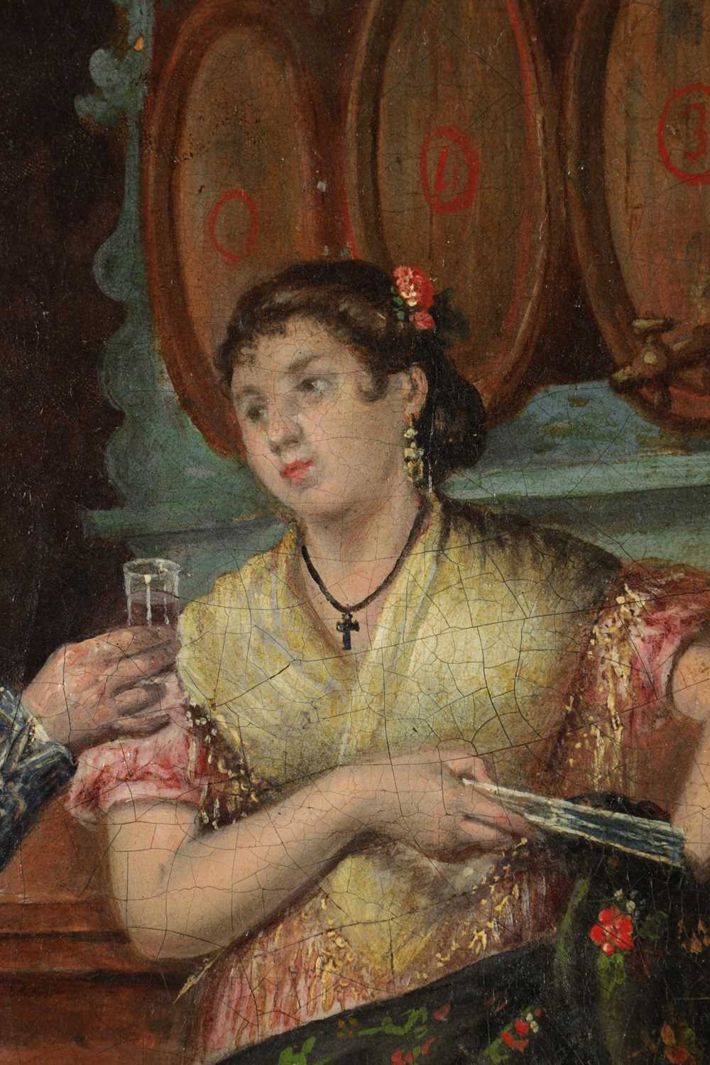 AN EARLY 19TH CENTURY SPANISH OIL ON CANVAS - Image 3 of 7