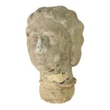 AN ANCIENT MARBLE BUST OF A LADY - POSSIBLY ROMAN