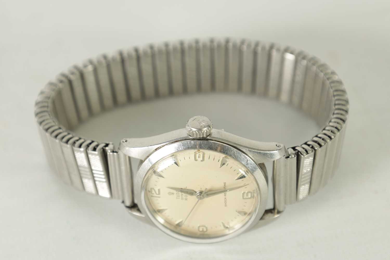 A GENTLEMAN'S 1950's STEEL TUDOR OYSTER ROYAL MANUAL WRIST WATCH - Image 2 of 5