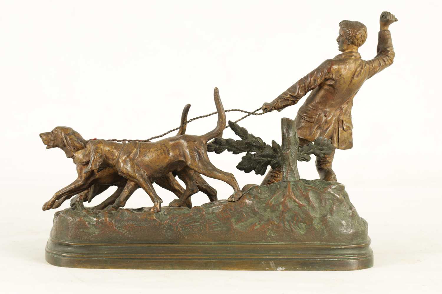 ALFRED DUBUCAND. A 19TH CENTURY FRENCH GILT AND PATINATED BRONZE SCULPTURE - Image 3 of 9