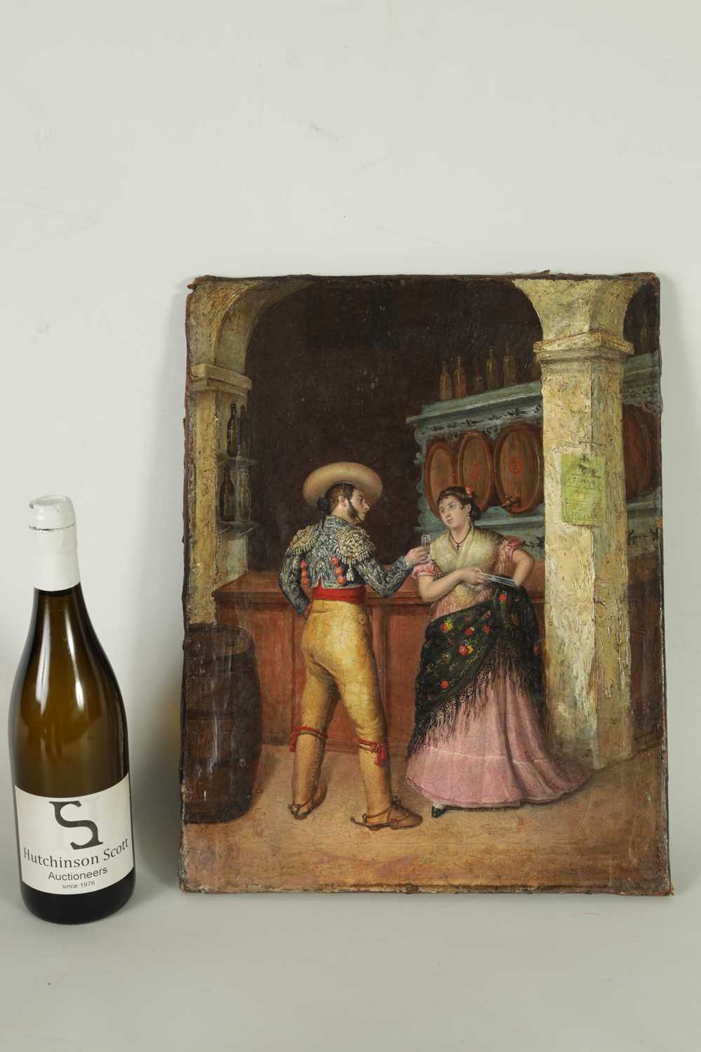 AN EARLY 19TH CENTURY SPANISH OIL ON CANVAS - Image 6 of 7