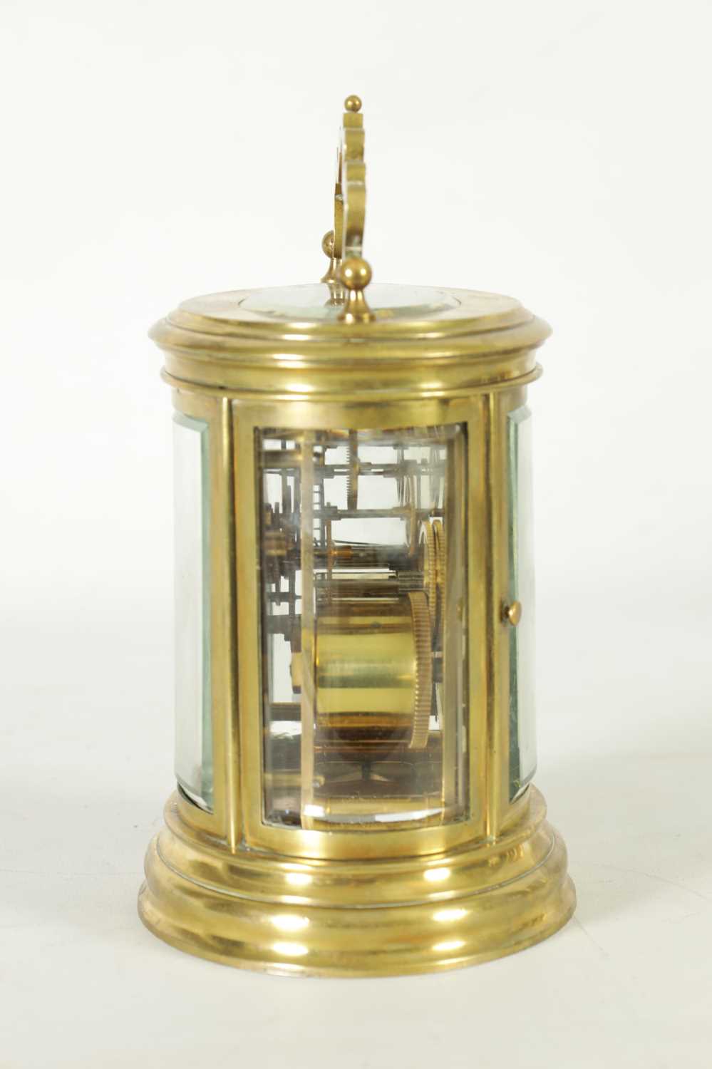 A LATE 19TH CENTURY OVAL REPEATING FRENCH CARRIAGE CLOCK - Image 5 of 9