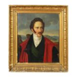 A 19TH CENTURY CONTINENTAL SCHOOL OIL ON CANVAS - PORTRAIT OF A NOBLEMAN