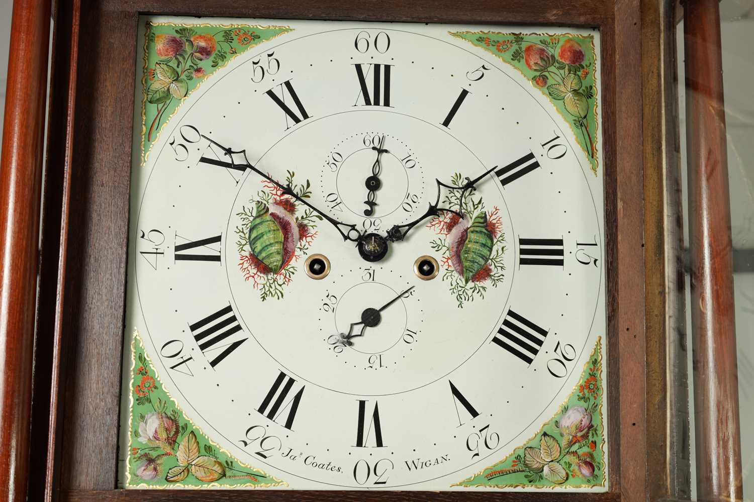 JAs. COATES, WIGAN, AN EARLY 19TH CENTURY OAK AND MAHOGANY EIGHT-DAY LONGCASE CLOCK - Image 3 of 9