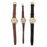 A COLLECTION OF THREE VINTAGE WRISTWATCHES