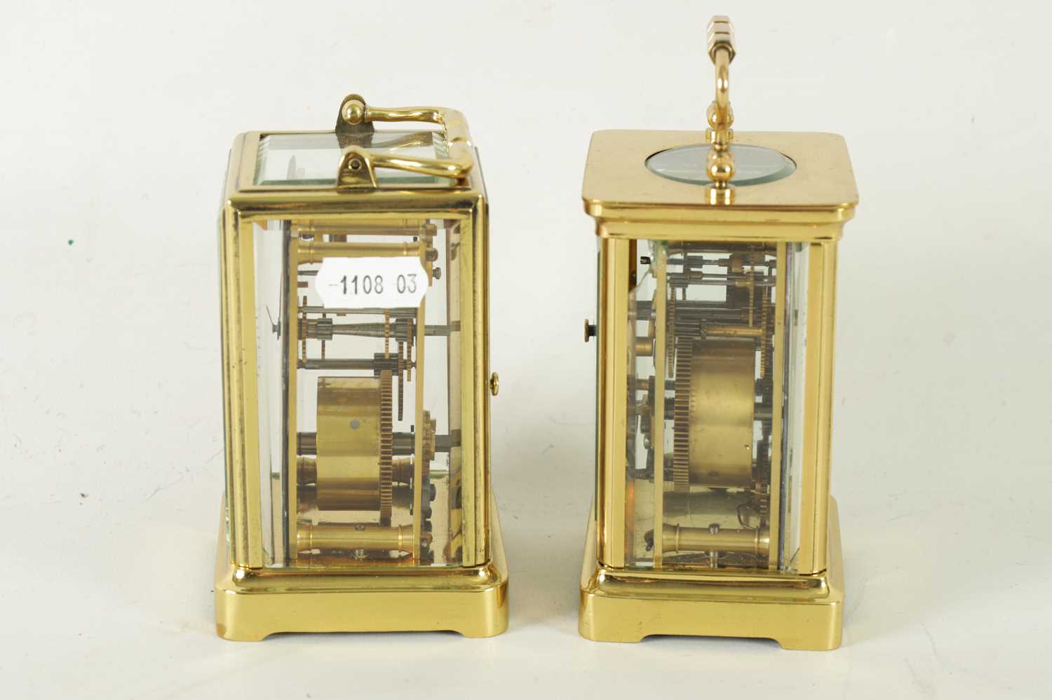 TWO LATE 19TH CENTURY FRENCH CARRIAGE CLOCKS - Image 3 of 7