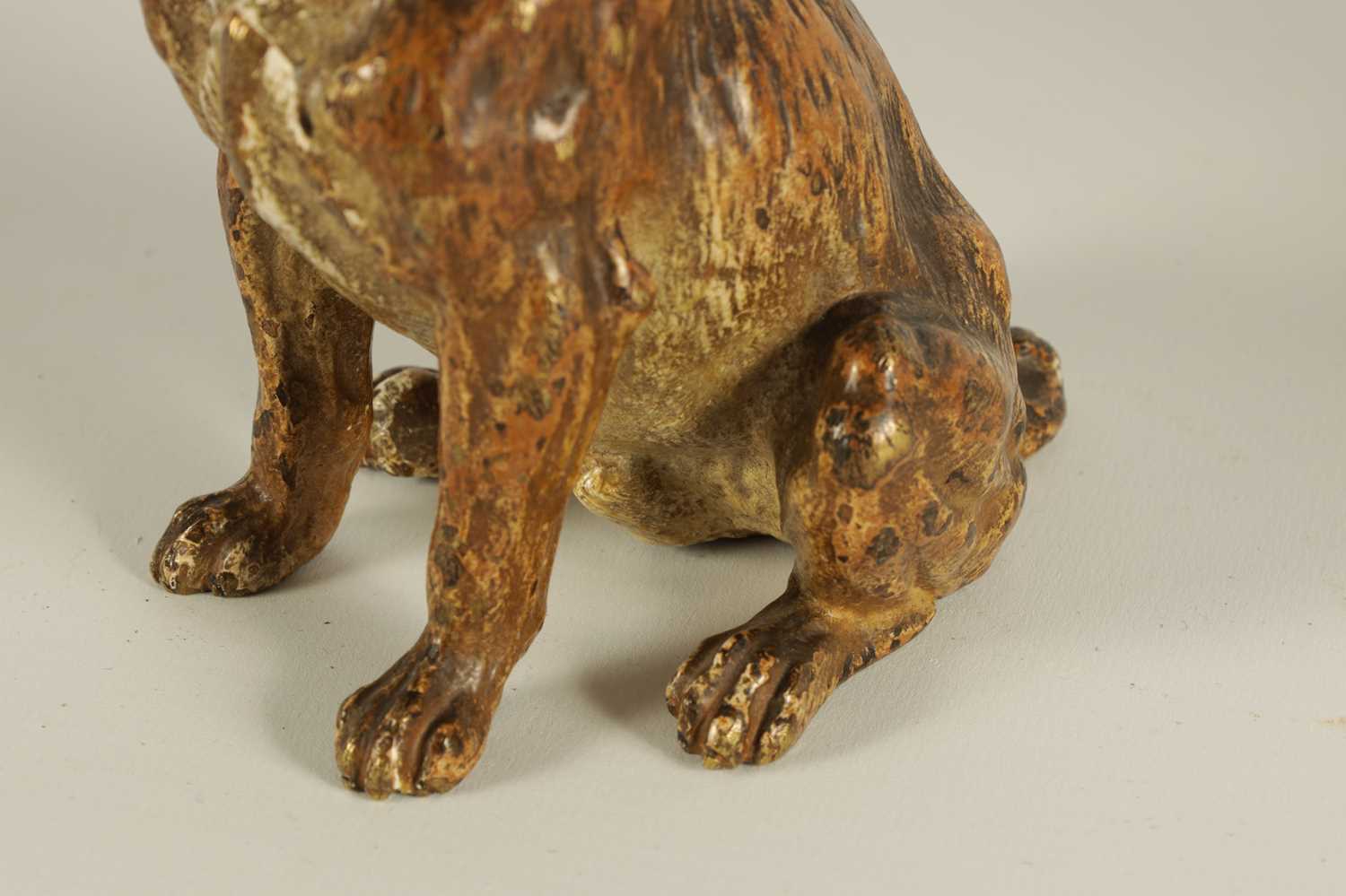 FRANZ BERGMAN, A LATE 19TH CENTURY AUSTRIAN COLD PAINTED BRONZE SCULPTURE OF A BULL MASTIFF - Image 3 of 8