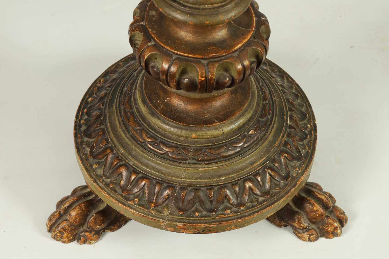 A 19TH CENTURY CARVED GILT WOOD TORCHERE - Image 5 of 8