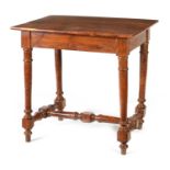 AN 18TH CENTURY BURR YEW WOOD SIDE TABLE
