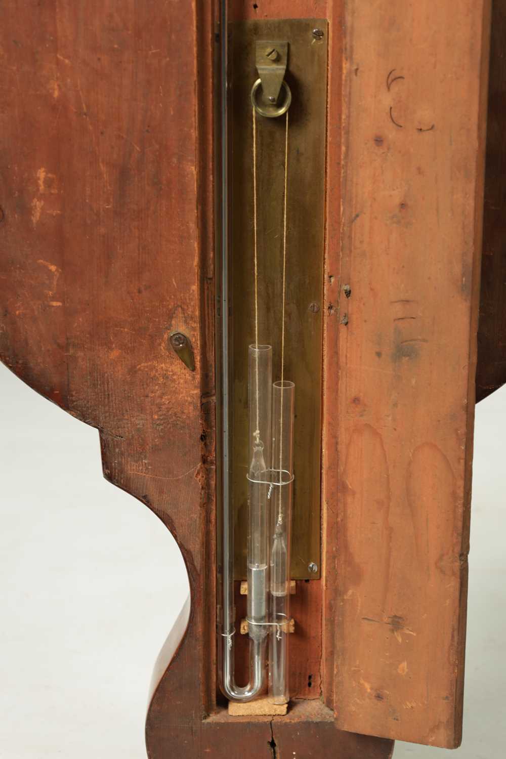 JAMES VECCHIO, NOTTINGHAM. A LATE GOERGE III FIGURED MAHOGANY WHEEL BAROMETER - Image 9 of 9