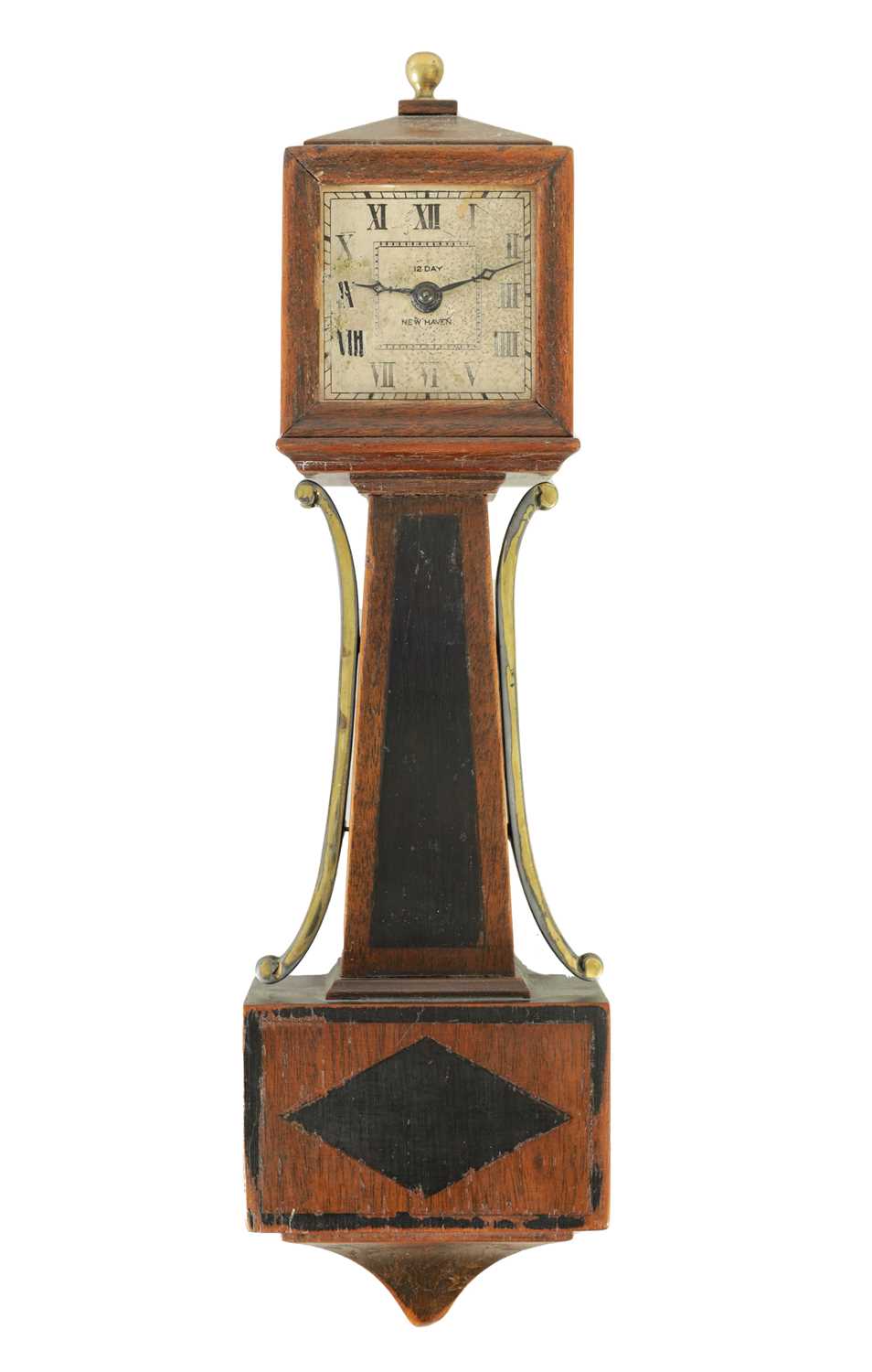 AN EARLY 20TH CENTURY MINIATURE AMERICAN WALL CLOCK