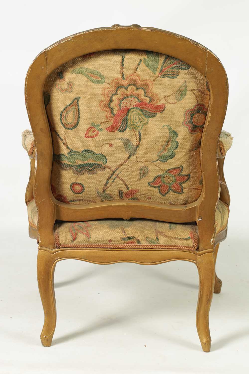 JEAN BAPTISTE TILLIARD AN 18TH CENTURY FRENCH CARVED GILT WOOD UPHOLSTERED OPEN ARMCHAIR - Image 9 of 13