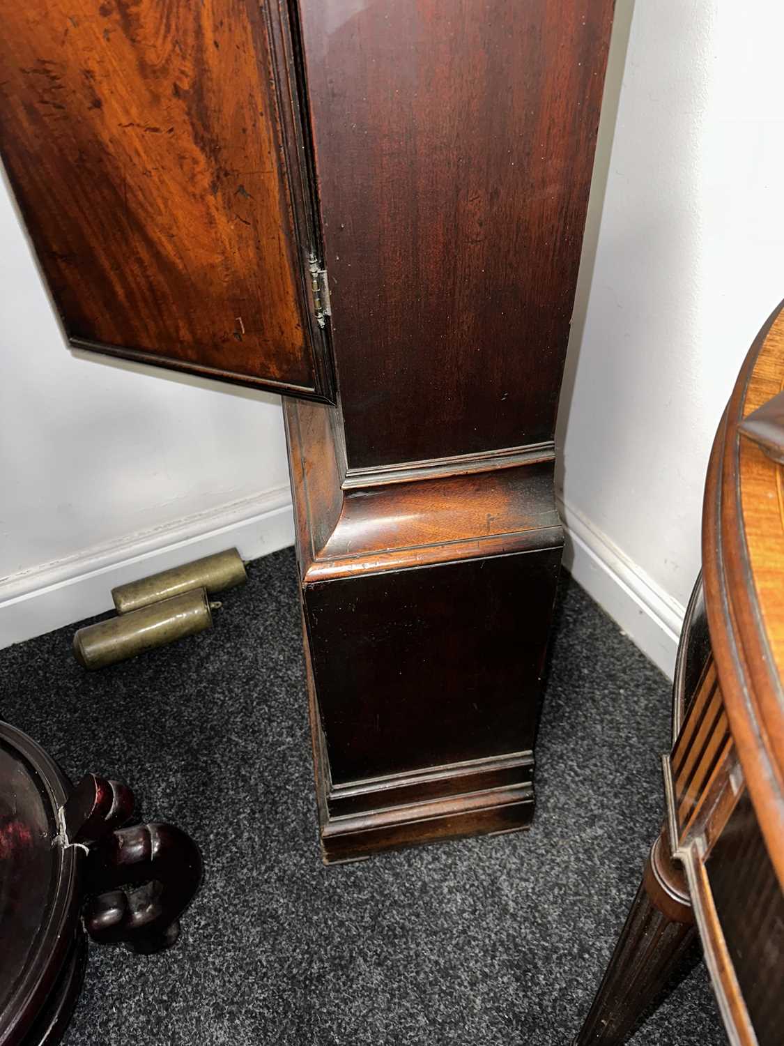 WILLIAM SKEGG, LONDON. A GEORGE III FIGURED MAHOGANY LONGCASE CLOCK - Image 17 of 21