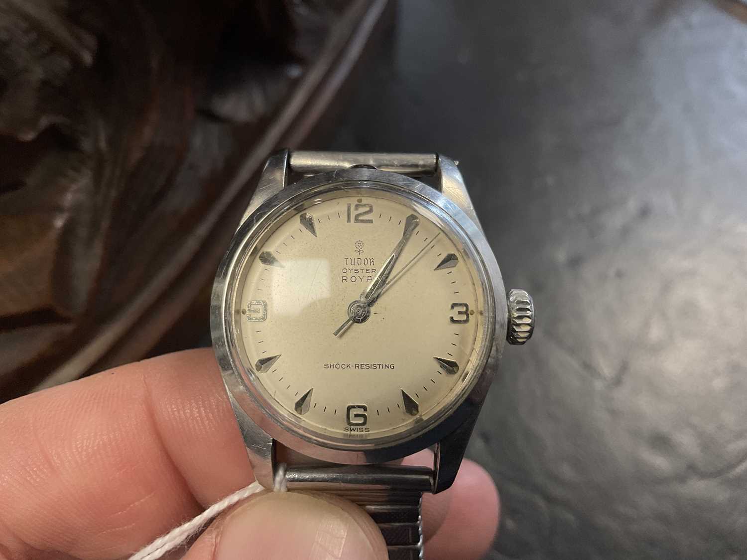 A GENTLEMAN'S 1950's STEEL TUDOR OYSTER ROYAL MANUAL WRIST WATCH - Image 5 of 5