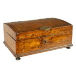 AN 18TH CENTURY ITALIAN MULBERRY AND MARQUETRY INLAID BOX