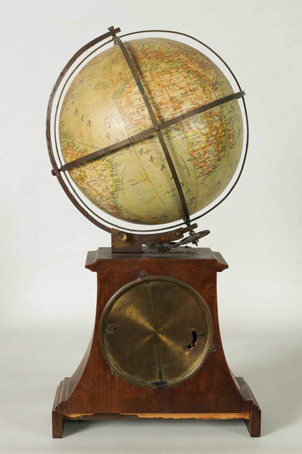 A GERMAN REVOLVING GLOBE CLOCK, CIRCA 1900 - Image 6 of 9