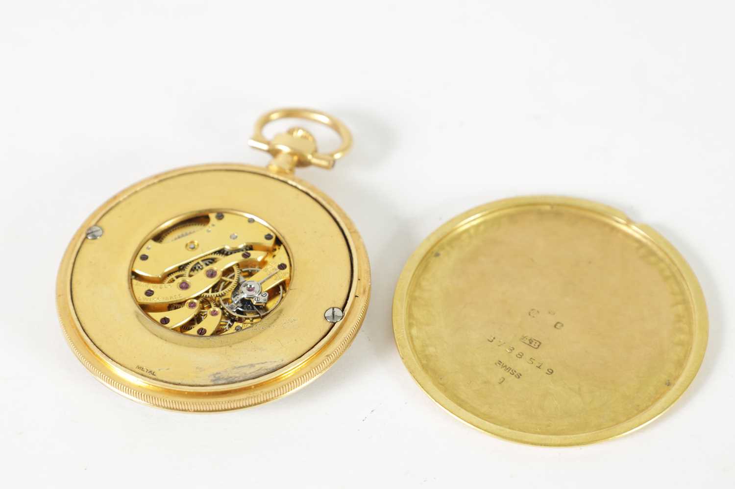 A 9CT GOLD LONGINES OPEN FACE POCKET WATCH - Image 4 of 5