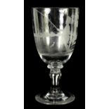 A MID 19TH CENTURY GLASS GOBLET