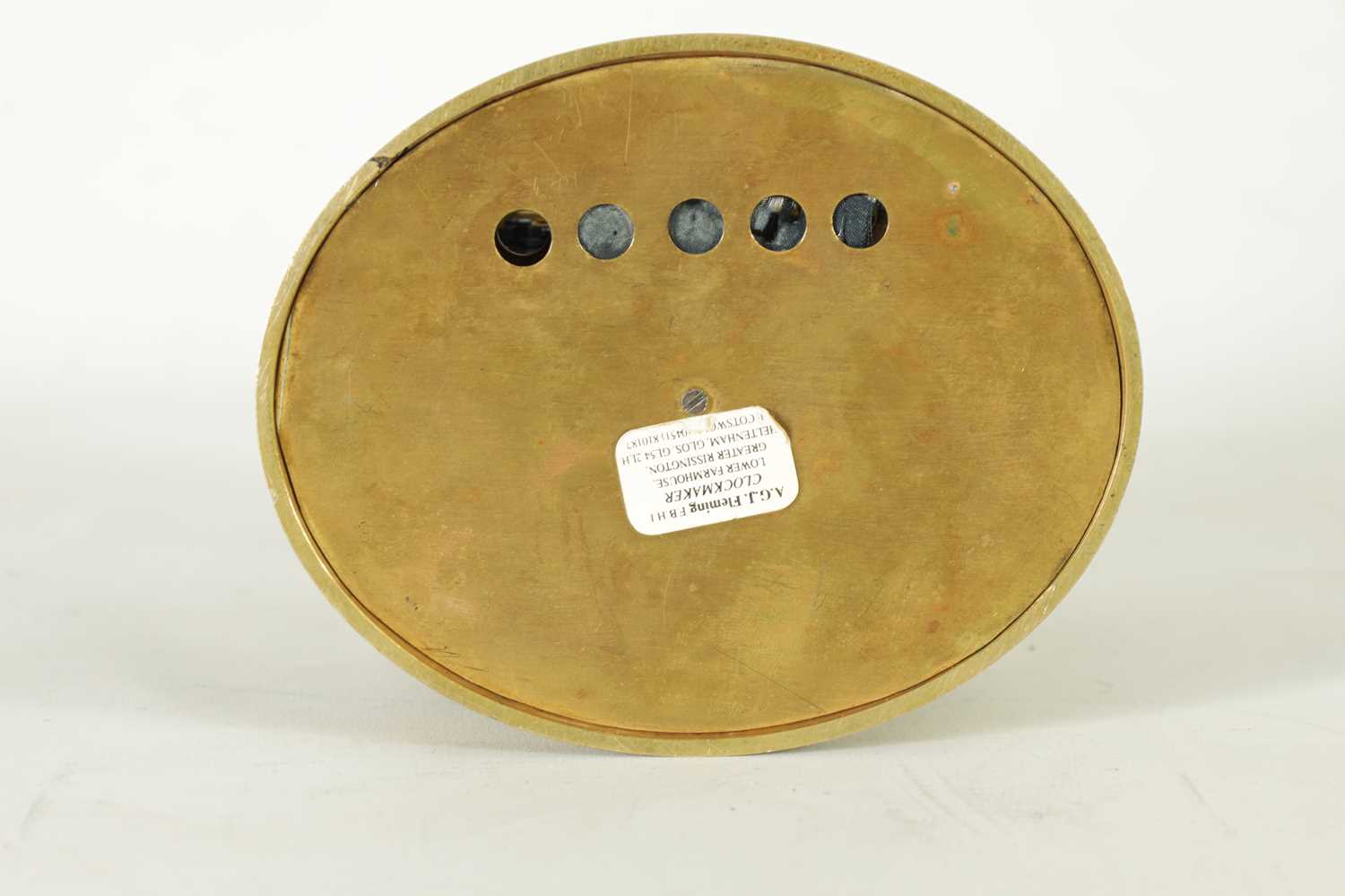 A LATE 19TH CENTURY OVAL REPEATING FRENCH CARRIAGE CLOCK - Image 9 of 9