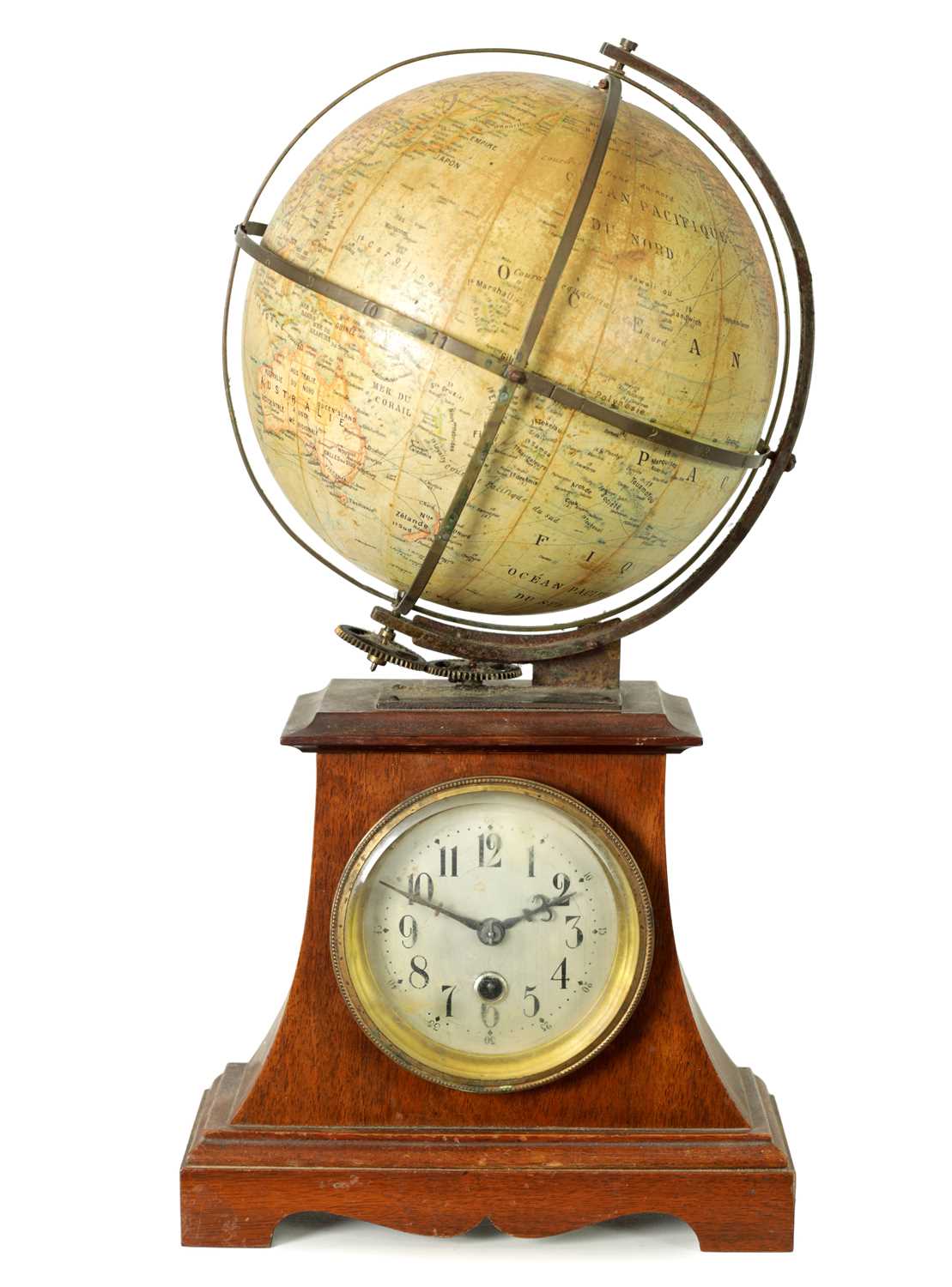 A GERMAN REVOLVING GLOBE CLOCK, CIRCA 1900