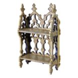 A 19TH CENTURY KASHMIRI HANGING SHELF