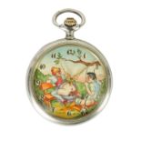 AN EROTIC NOVELTY DOXA POCKET WATCH