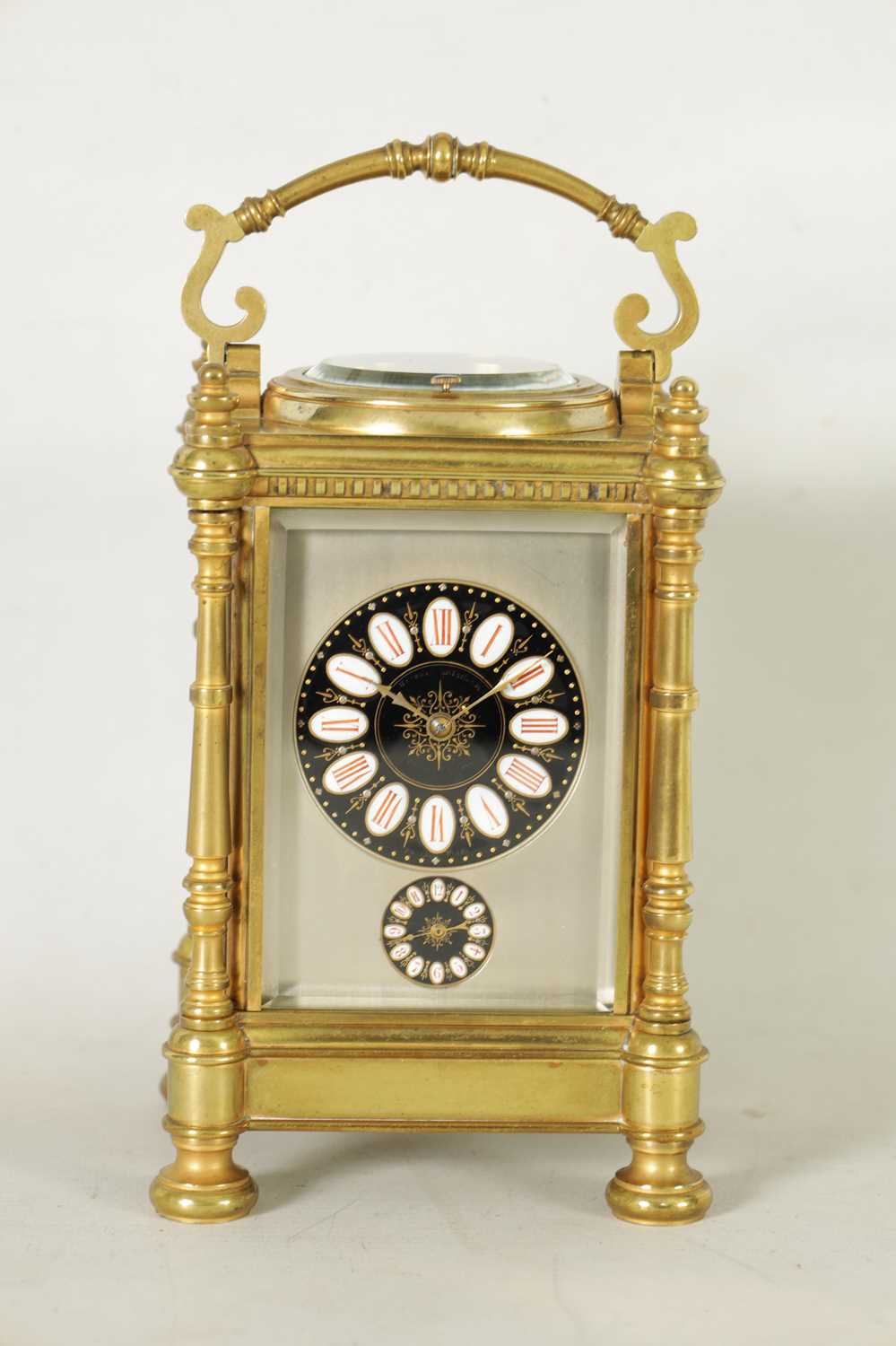 A LARGE LATE 19TH CENTURY FRENCH REPEATING CARRIAGE CLOCK - Image 2 of 12