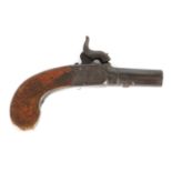 A 19TH CENTURY PERCUSSION BOXLOXK POCKET PISTOL