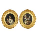 A PAIR OF 19TH CENTURY OIL ON CANVAS PORTRAITS