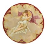 A LATE 19TH CENTURY VIENNA PORCELAIN HANGING PLAQUE