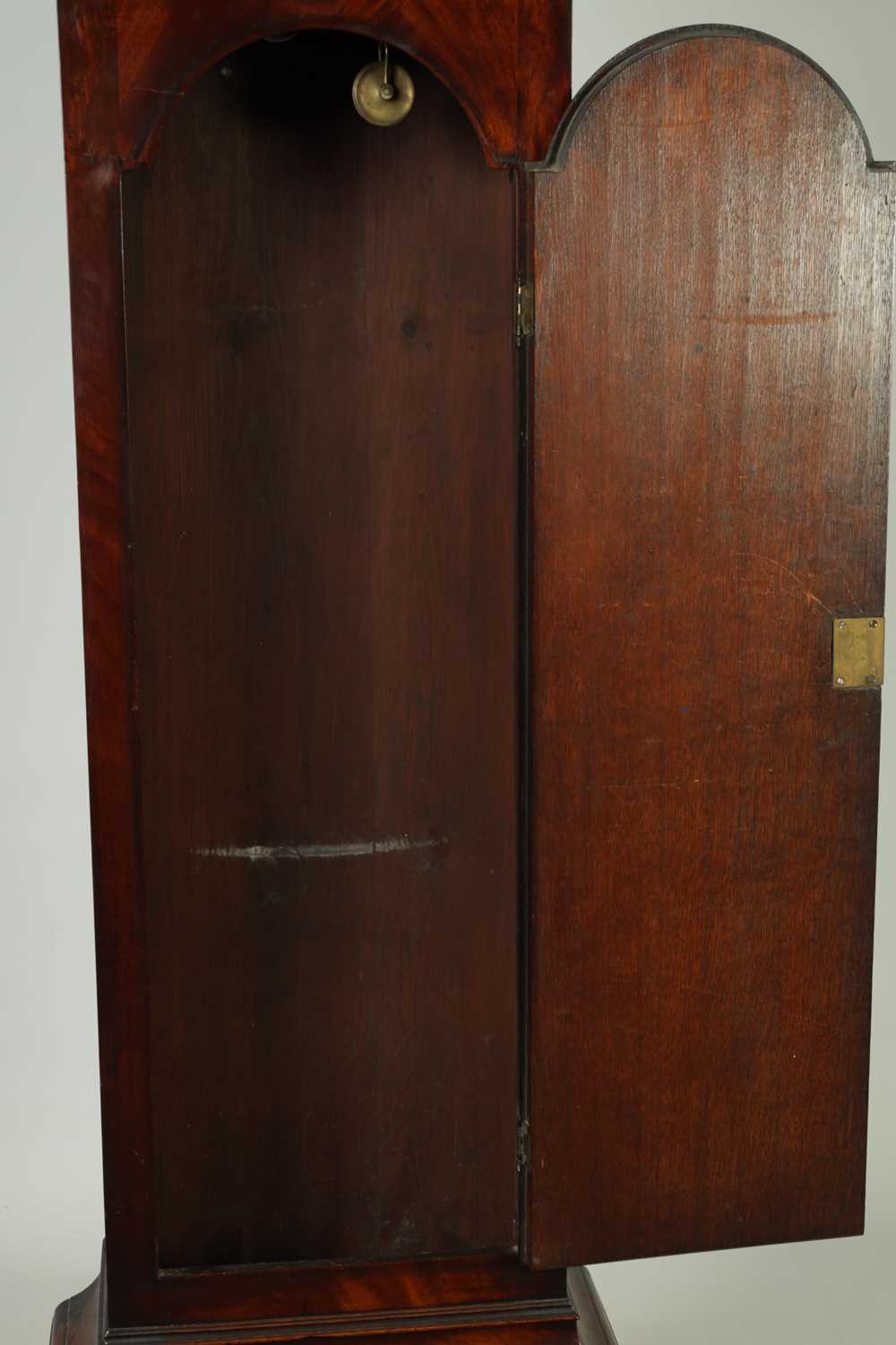 WILLIAM SKEGG, LONDON. A GEORGE III FIGURED MAHOGANY LONGCASE CLOCK - Image 8 of 21