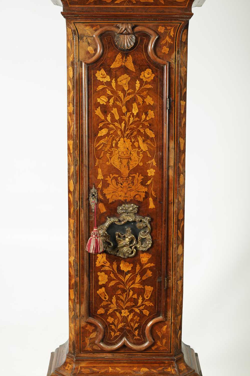 JOHN MARRIOTT, LONDON. A FINE 18TH CENTURY WALNUT AND DUTCH MARQUETRY 8-DAY LONG CASE CLOCK - Image 4 of 13