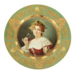 A LATE 19TH CENTURY VIENNA PORCELAIN CABINET PLATE