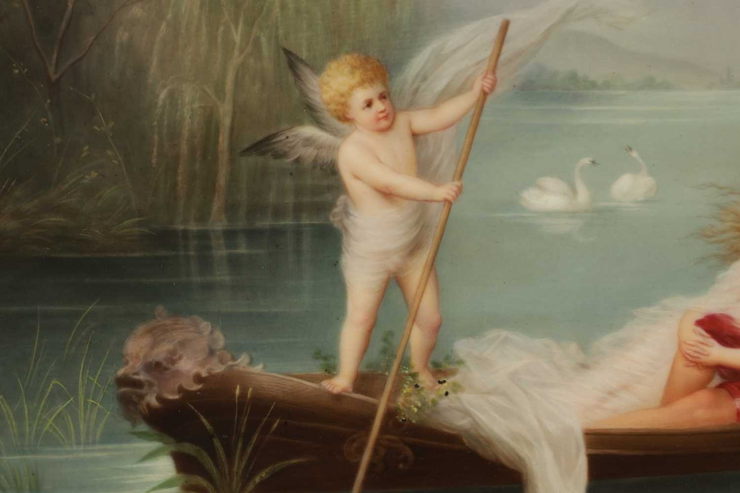 A LATE 19TH CENTURY GERMAN K.P.M. RECTANGULAR PORCELAIN PLAQUE - Image 3 of 7