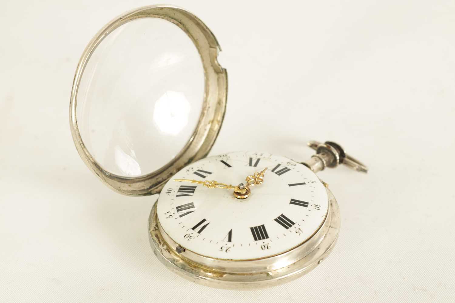 A LATE 18TH CENTURY CONTINENTAL PAIR CASE VERGE POCKET WATCH - Image 3 of 9