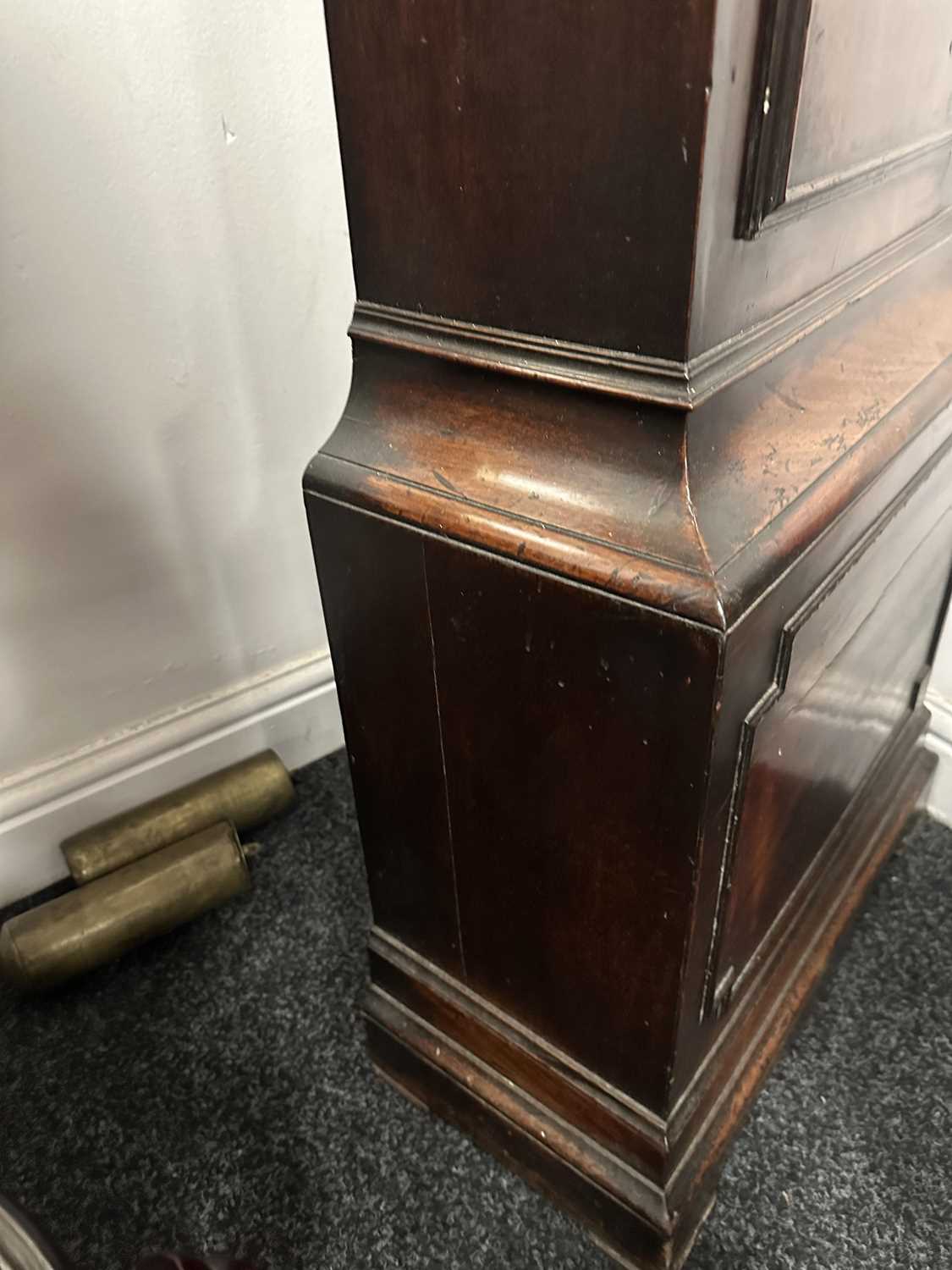 WILLIAM SKEGG, LONDON. A GEORGE III FIGURED MAHOGANY LONGCASE CLOCK - Image 18 of 21