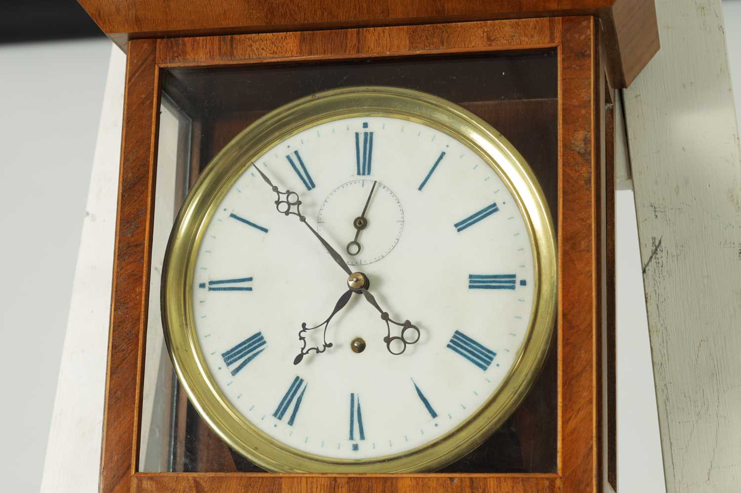 AN AUSTRIAN WALNUT BIEDERMEIER STYLE MONTH DURATION VIENNA REGULATOR WALL CLOCK - Image 2 of 8