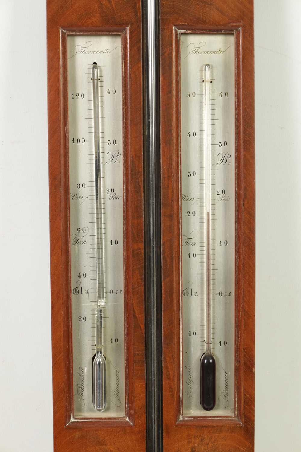 A 19TH CENTURY FRENCH MAHOGANY STICK BAROMETER - Image 3 of 6