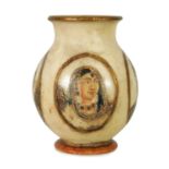 A 19TH CENTURY INDIAN MARBLE BALUSTER VASE