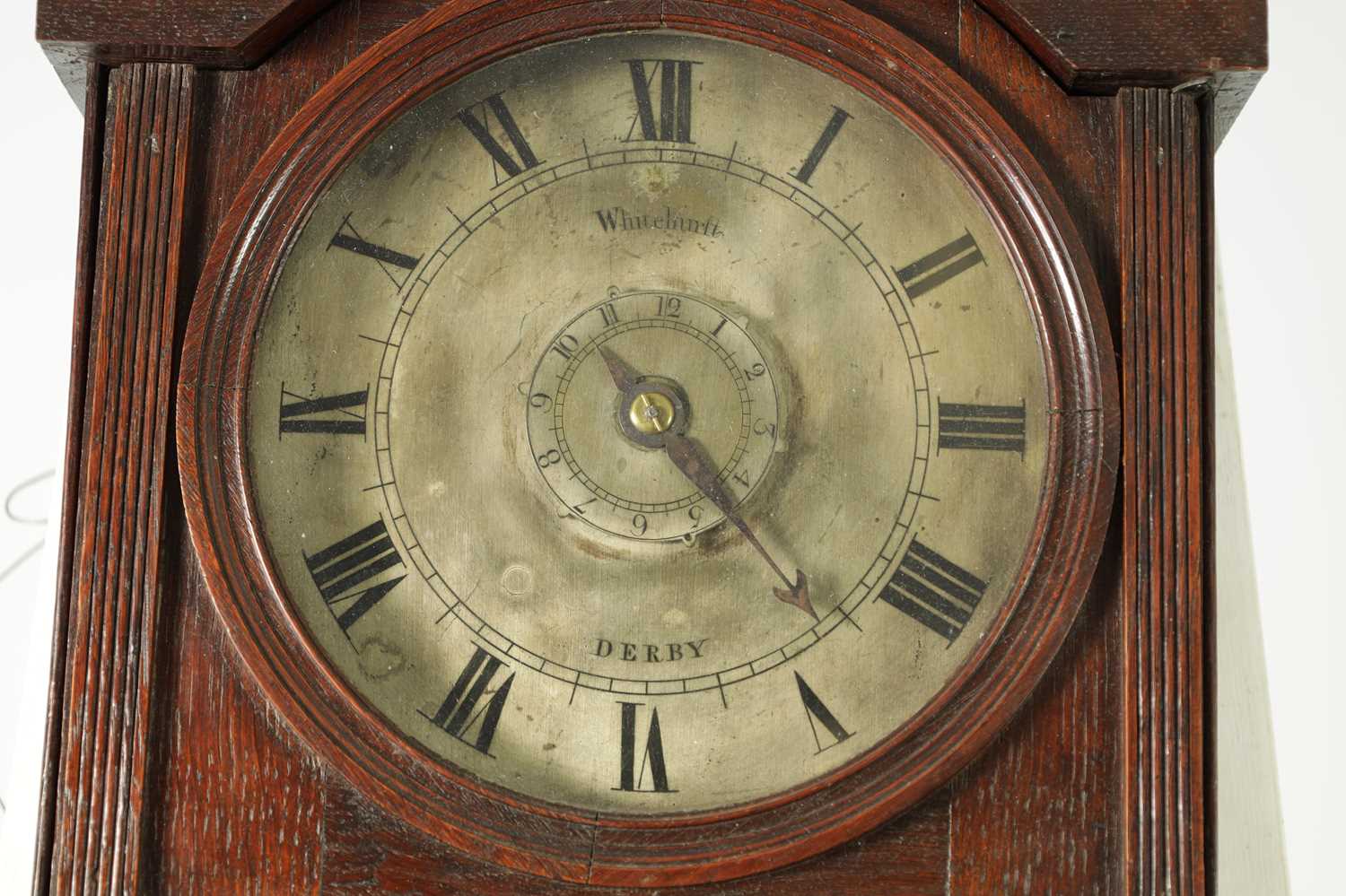 WHITEHURST, DERBY. A LATE GEORGE III HOODED WALL CLOCK - Image 5 of 10