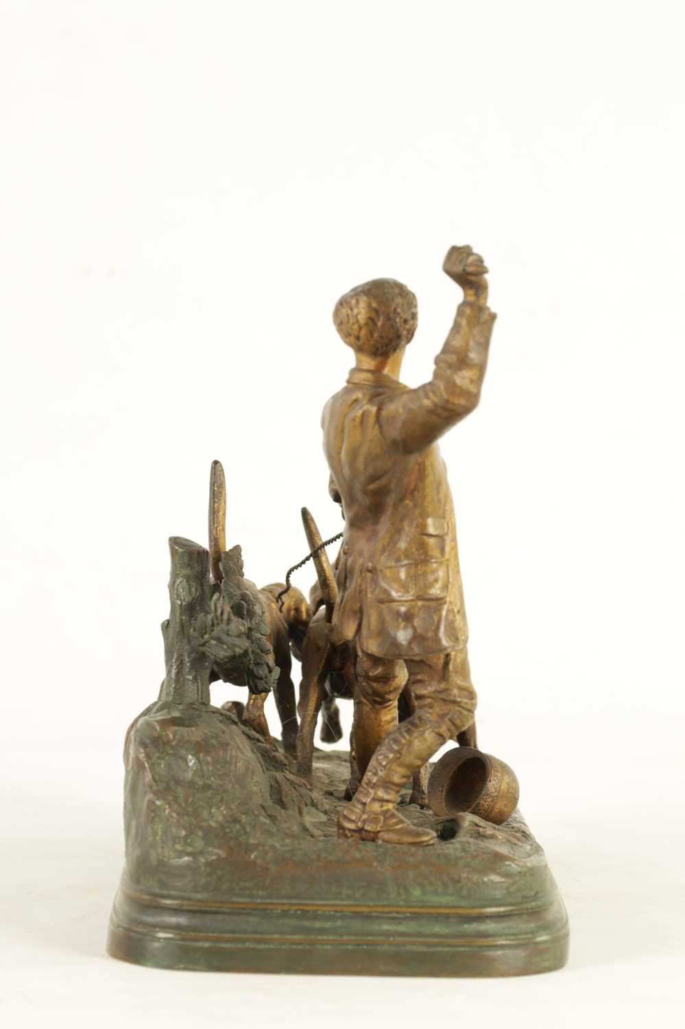 ALFRED DUBUCAND. A 19TH CENTURY FRENCH GILT AND PATINATED BRONZE SCULPTURE - Image 4 of 9