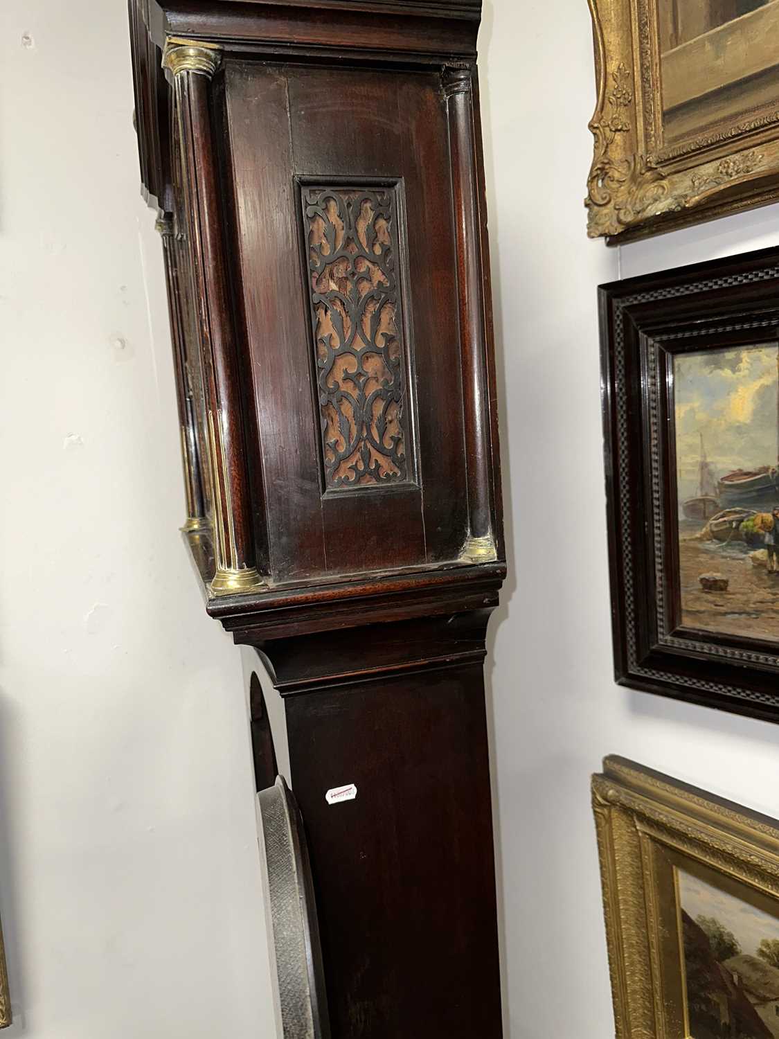 WILLIAM SKEGG, LONDON. A GEORGE III FIGURED MAHOGANY LONGCASE CLOCK - Image 12 of 21