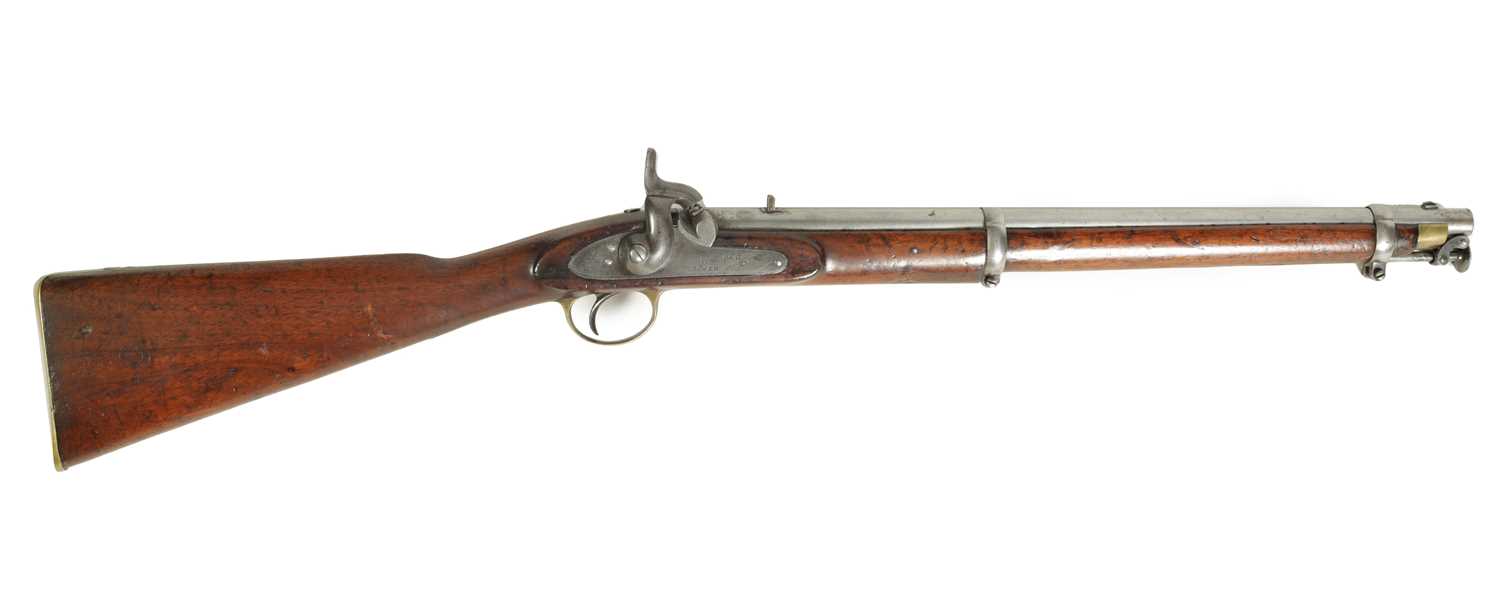 A 19TH CENTURY BRITISH MILITARY PERCUSSION SERVICE CARBINE