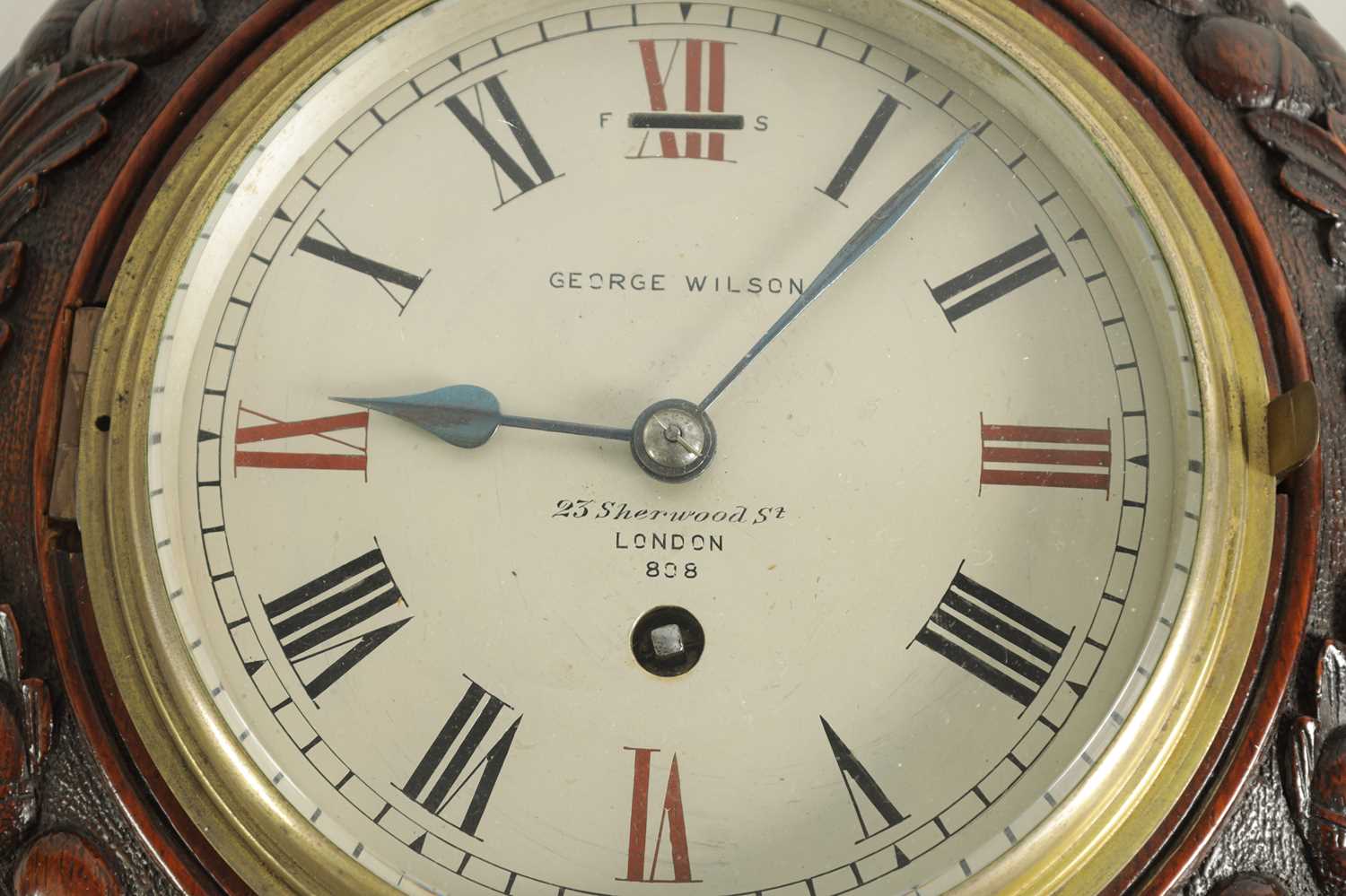 A PAIR OF LATE 19TH CENTURY WALL CLOCK AND BAROMETER SET - Image 2 of 7