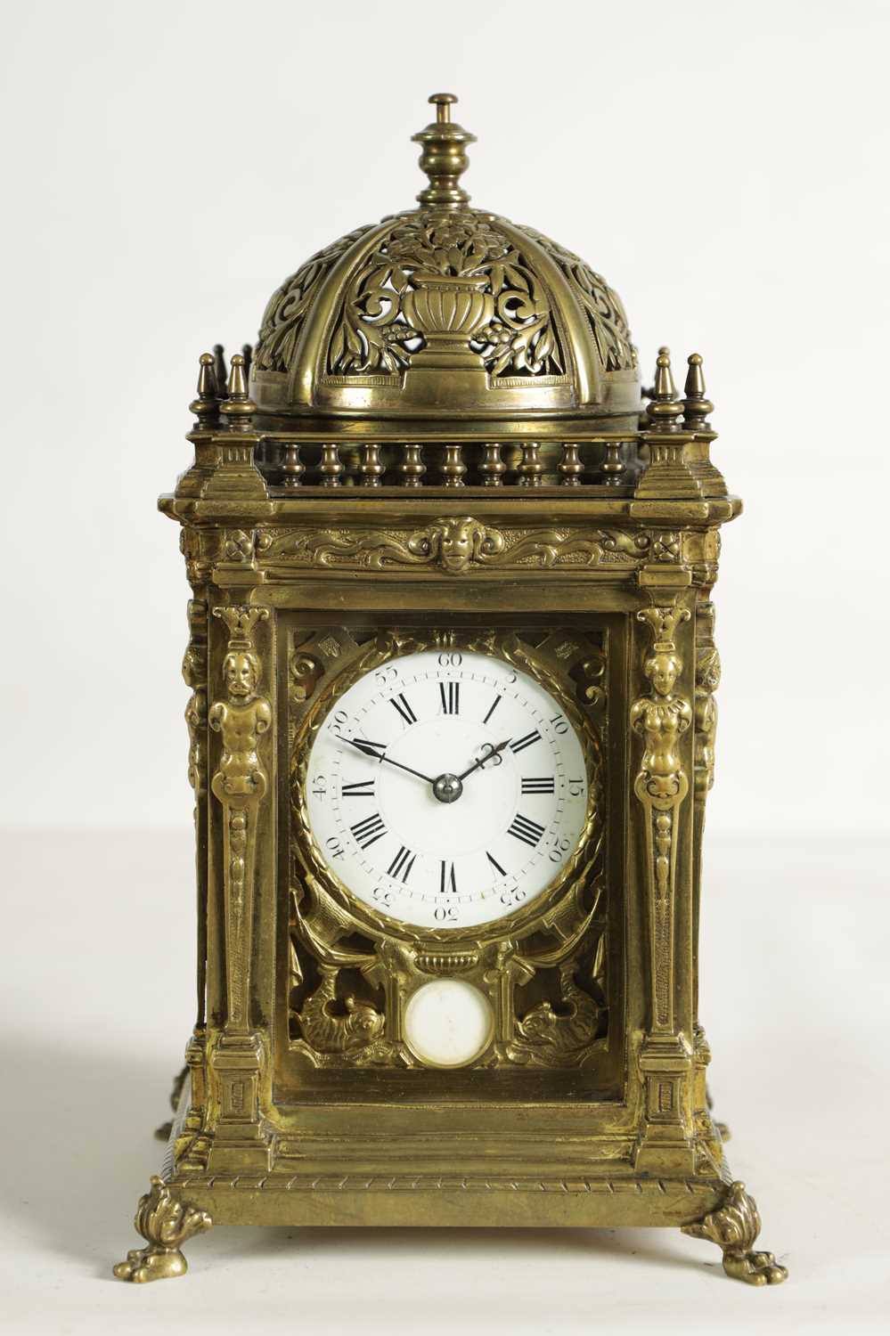 A LARGE AND UNUSUAL LATE 19TH CENTURY FRENCH BRASS REPEATING CARRIAGE CLOCK - Image 2 of 16