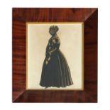 HENRY ALBERT FRITH A MID 19TH CENTURY FULL LENGTH SILHOUETTE PORTRAIT ON CARD