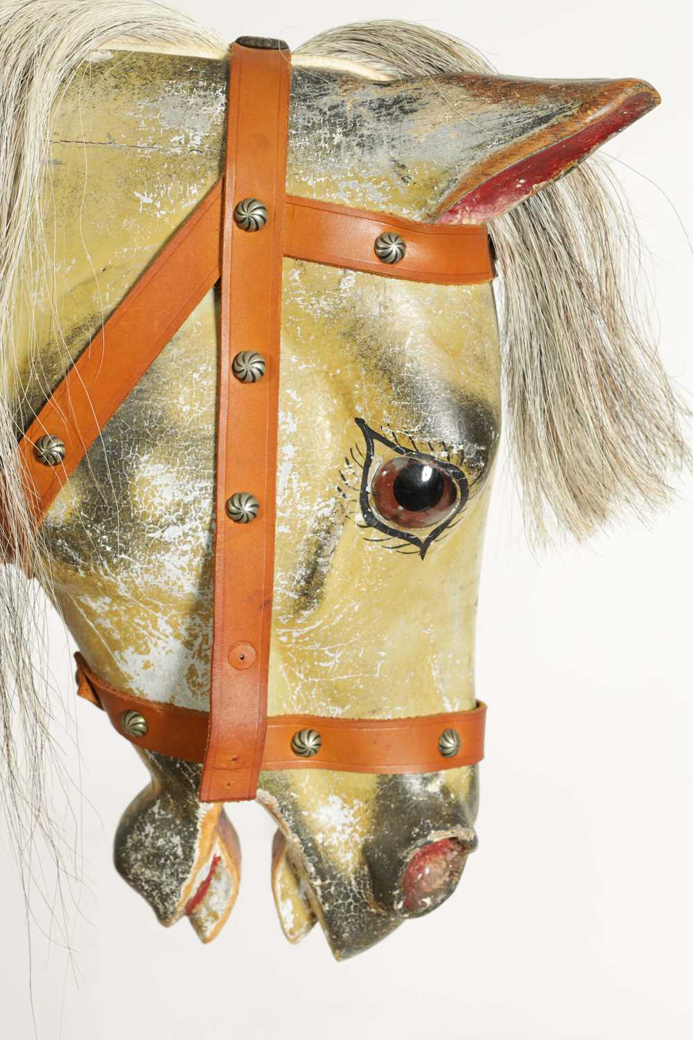 AN OVERSIZE 19TH CENTURY ROCKING HORSE - Image 2 of 7