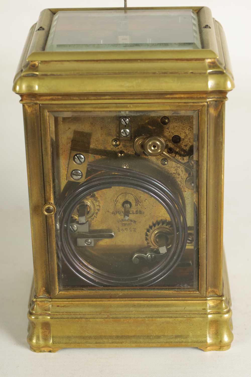 L. LEROY, PARIS. A LATE 19TH CENTURY REPEATING QUARTER CHIMING CARRIAGE CLOCK - Image 6 of 8