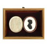 MIERS - AN EARLY 19TH CENTURY OVAL MINIATURE SILHOUETTE